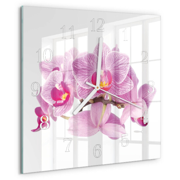 Szögletes fali üvegóra Orchideák