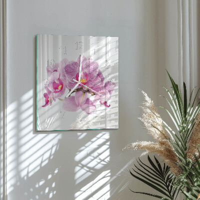 Szögletes fali üvegóra Orchideák