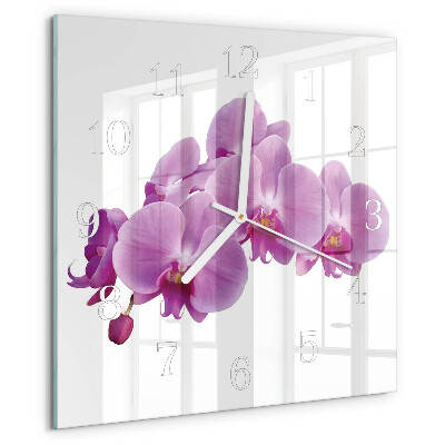 Szögletes fali üvegóra Orchidea