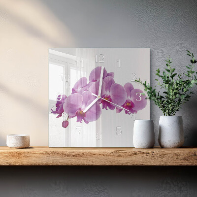 Szögletes fali üvegóra Orchidea