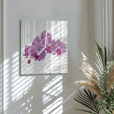 Szögletes fali üvegóra Orchidea