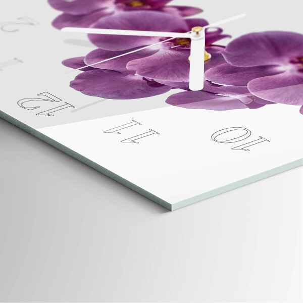 Szögletes fali üvegóra Orchidea