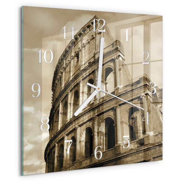 Szögletes fali üvegóra Sepia Colosseum