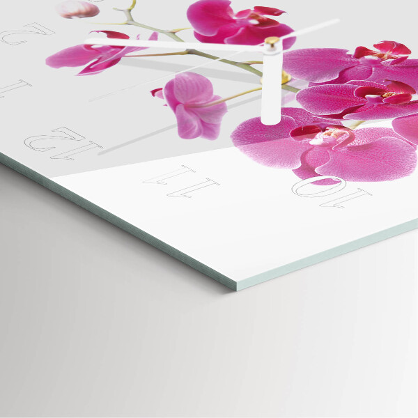 Szögletes fali üvegóra Orchidea