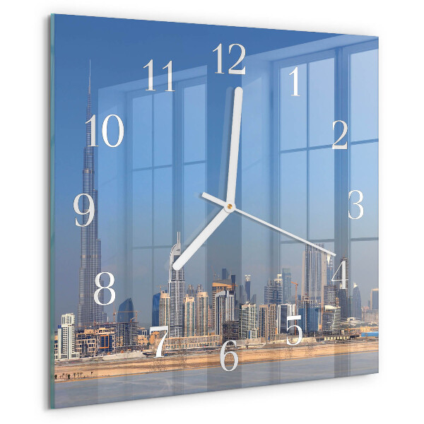 Szögletes fali üvegóra Dubai Horizon