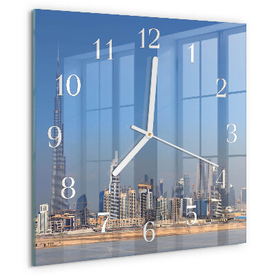 Szögletes fali üvegóra Dubai Horizon