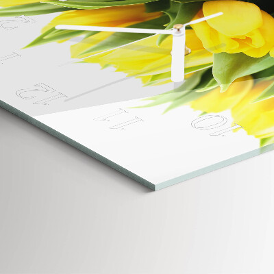 Szögletes fali üvegóra Tulipán virágok