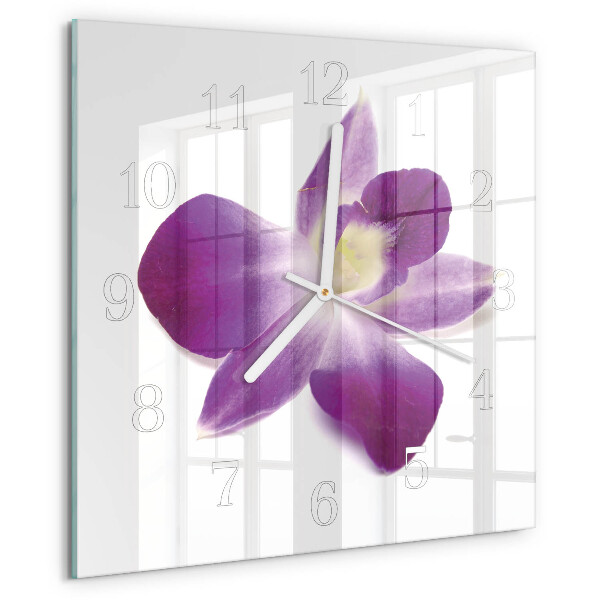 Szögletes fali üvegóra Orchidea virág