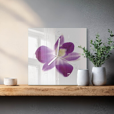 Szögletes fali üvegóra Orchidea virág