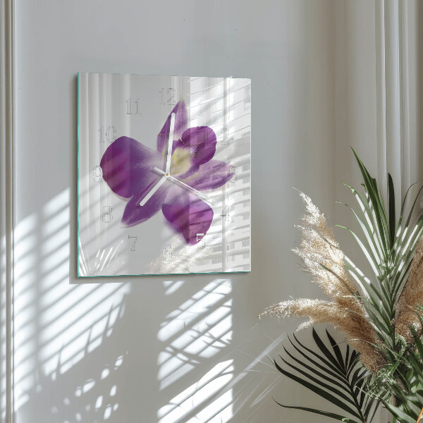 Szögletes fali üvegóra Orchidea virág