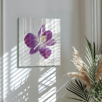 Szögletes fali üvegóra Orchidea virág