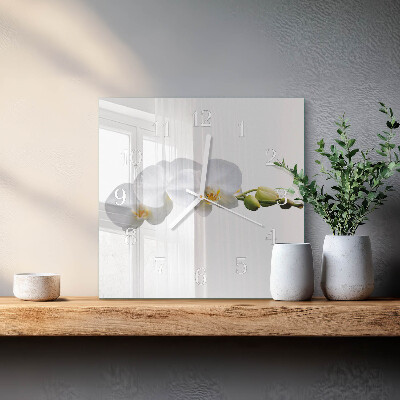 Szögletes fali üvegóra Orchidea