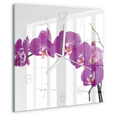 Szögletes fali üvegóra Orchidea