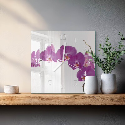 Szögletes fali üvegóra Orchidea