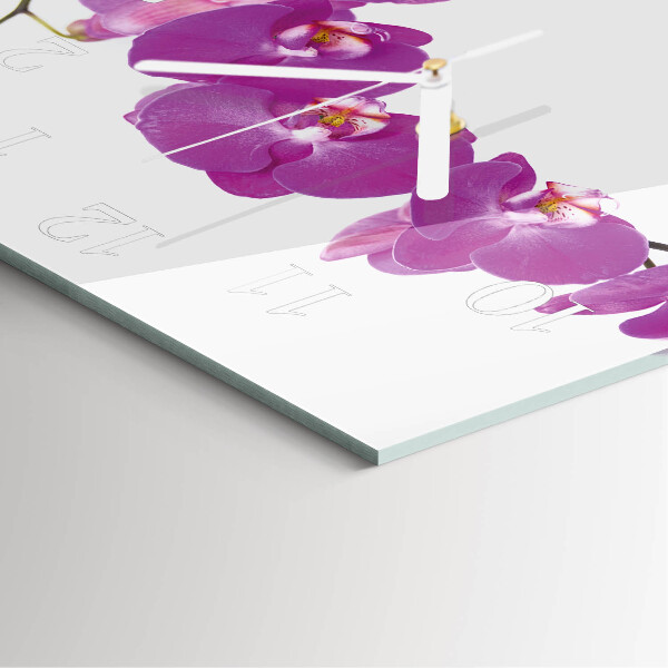 Szögletes fali üvegóra Orchidea