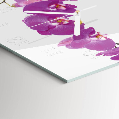 Szögletes fali üvegóra Orchidea