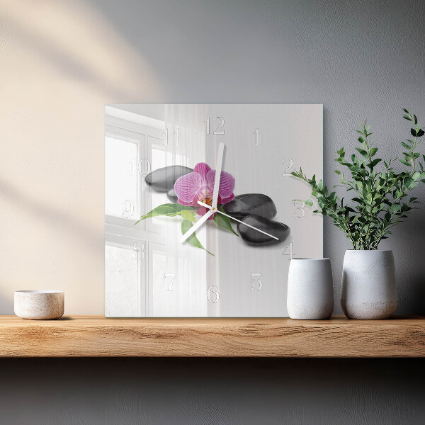 Szögletes fali üvegóra Orchidea
