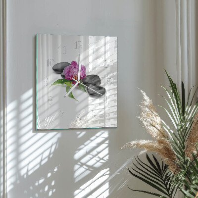 Szögletes fali üvegóra Orchidea