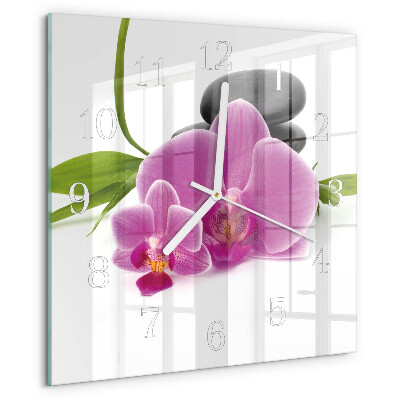 Szögletes fali üvegóra Orchidea