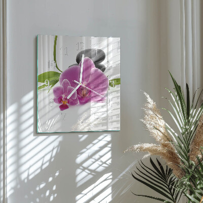 Szögletes fali üvegóra Orchidea