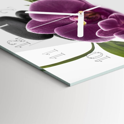 Szögletes fali üvegóra Orchidea