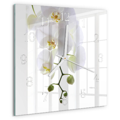 Szögletes fali üvegóra Orchidea