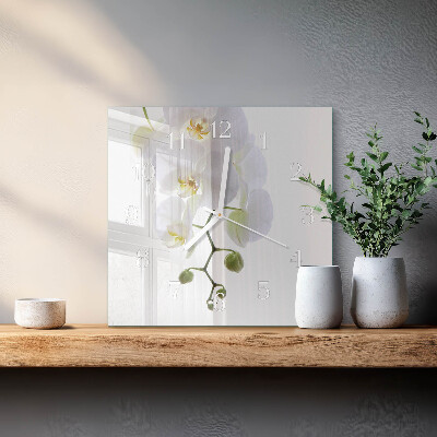 Szögletes fali üvegóra Orchidea