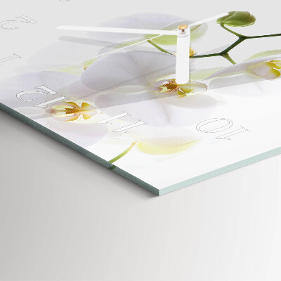 Szögletes fali üvegóra Orchidea