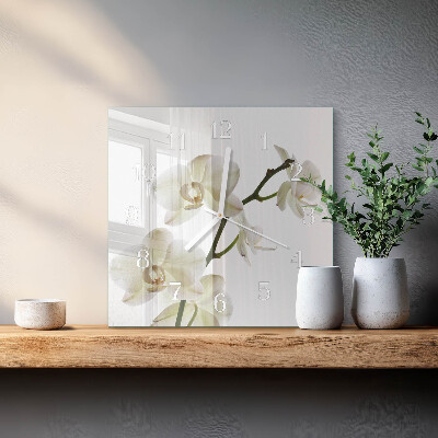 Szögletes fali üvegóra Orchidea