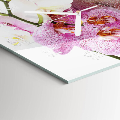 Szögletes fali üvegóra Orchidea