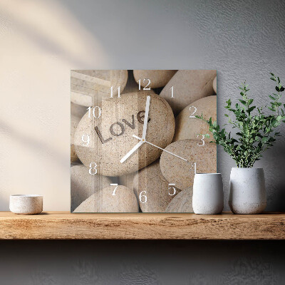 Szögletes fali üvegóra Kövek