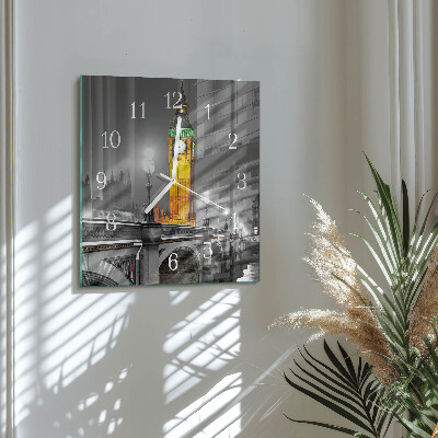 Szögletes fali üvegóra Big Ben