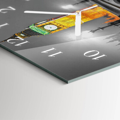 Szögletes fali üvegóra Big Ben