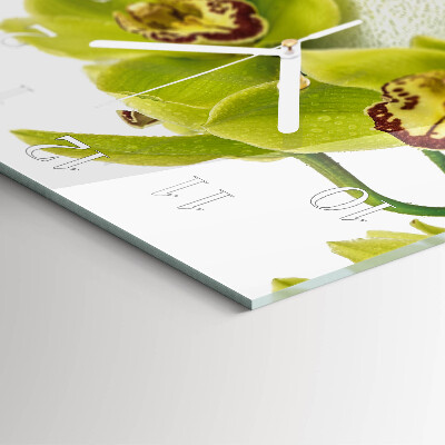 Szögletes fali üvegóra Orchidea