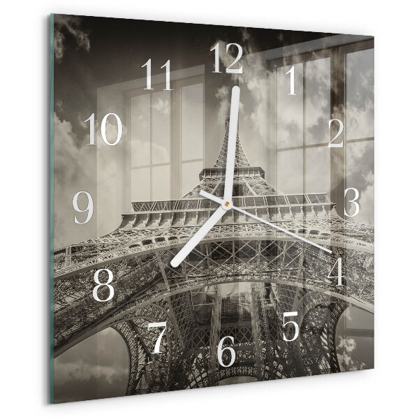 Szögletes fali üvegóra Eiffel-torony