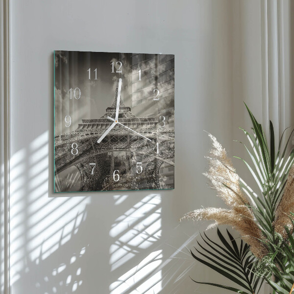 Szögletes fali üvegóra Eiffel-torony