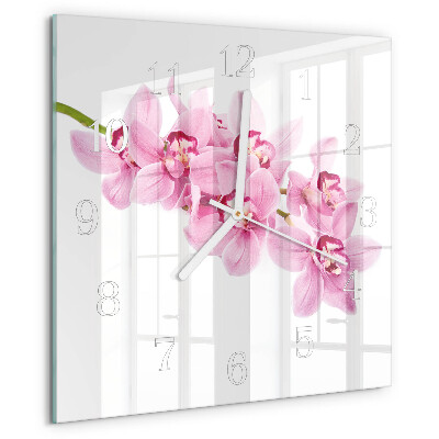 Szögletes fali üvegóra Orchidea