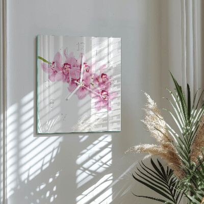 Szögletes fali üvegóra Orchidea