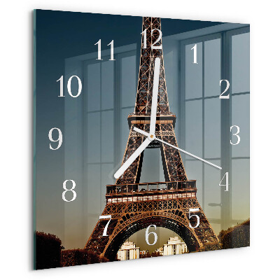 Szögletes fali üvegóra Eiffel-torony