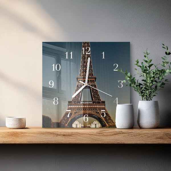 Szögletes fali üvegóra Eiffel-torony