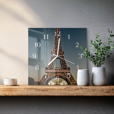 Szögletes fali üvegóra Eiffel-torony