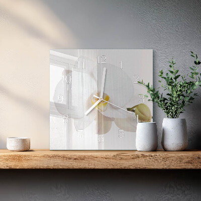 Szögletes fali üvegóra Orchidea