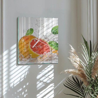 Szögletes fali üvegóra Grapefruit