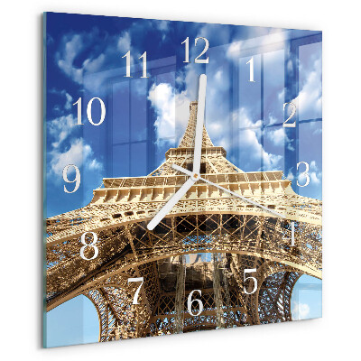 Szögletes fali üvegóra Eiffel-torony