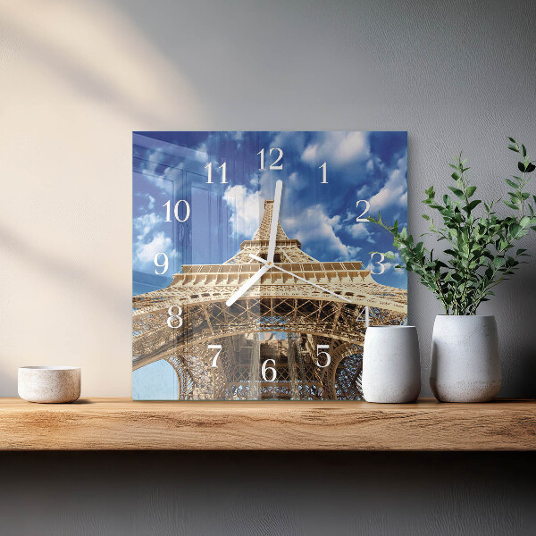Szögletes fali üvegóra Eiffel-torony