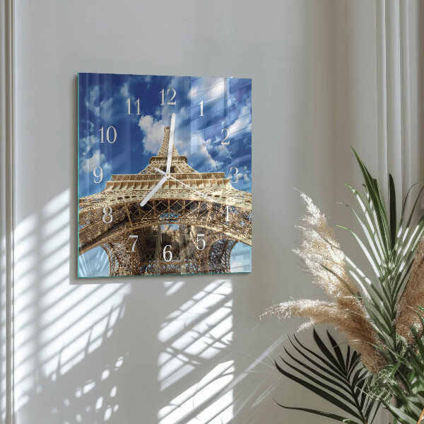 Szögletes fali üvegóra Eiffel-torony