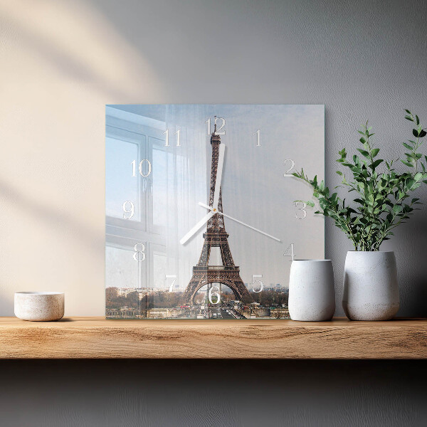 Szögletes fali üvegóra Eiffel-torony