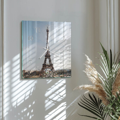 Szögletes fali üvegóra Eiffel-torony