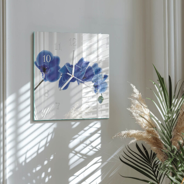 Szögletes fali üvegóra Orchidea