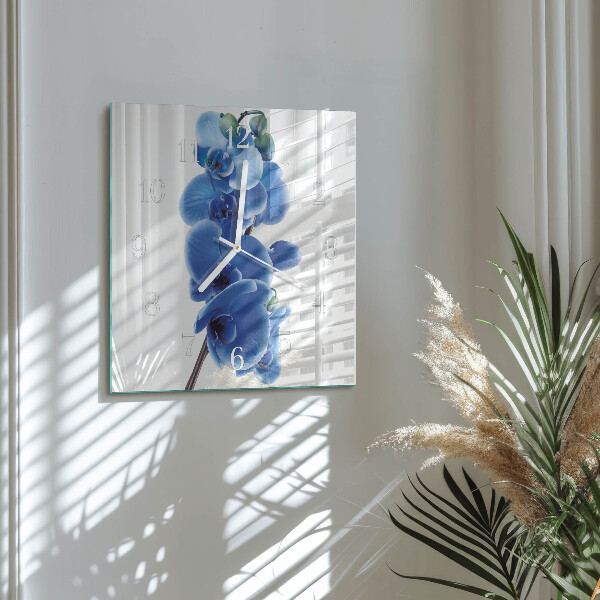 Szögletes fali üvegóra Orchidea